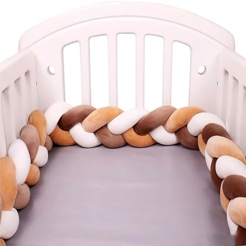 EXZFW Bettschlange Geflochten Babybett Umrandungen Kantenschutz Bettumrandung Knotenkissen Seitenschläferkissen Kinder Kissen Deko flauschig Dekokissen Kinderzimmer Zierkissen,No19,150cm