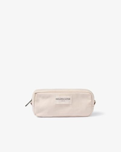 HOLZRICHTER Berlin Stifte Etui No 4 - Federmappe handgefertigt aus Premium-Leder - Off White