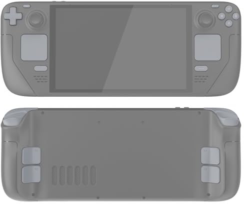 eXtremeRate Juego Completo de Botones de Repuesto para Steam Deck OLED ABXY D-Pad Trackpad Botones Frontales Bumpers y Gatillos con Herramienta para Steam Deck OLED-Consola NO incluida(New Hope Gray)