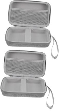 2 Stück Kleiner Koffertaschen für Damen mit Griff, Nylon und Schwamm | Großes Fassungsvermögen, Tragbar für Reisen, Simple Elegante Form, Vielseitige Aufbewahrung für Pinsel