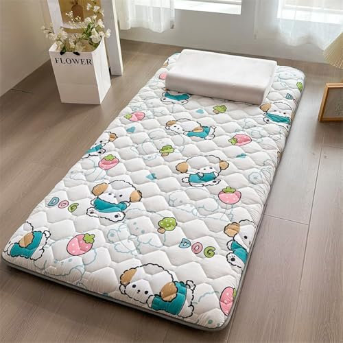 Japanische Boden-Schlafmatratze, Einzelbett, Doppelbett, Queen-Size-Bett, Camping-Gästematte, Blaugrün, 80 x 190 cm