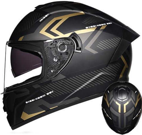 MODRYER Motocross Helm Street Dirt Bike Offroad Motorradhelm Integralhelm ATV MTB BMX Downhill Motorrad Unisex Belüftete Crashhelme Für Jugendliche Erwachsene,Gold-XXL