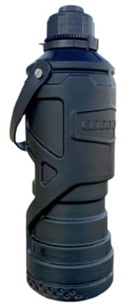 NITAGO Motorrad Kraftstofftank 1.8L Reservekanister Treibstoffbehälter Benzinkanister Ölflasche aus PP Material für Einfache Lagerung Und Reisen für Lange, Schwarz