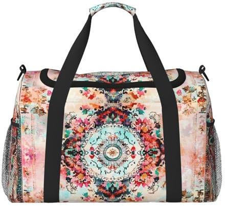 Reisetasche mit mittelalterlichem Retro-Muster, wasserabweisend, kompakt, für Sport, Fitnessstudio und Wochenende, für Damen und Herren