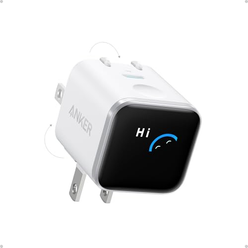 Anker Smart Display Charger, Anker Nano USB C Charger Block, 45W Max GaN Phone Charger,180° Foldable Plug,Smart Recognition,Built-in Care Mode,for iPhone17/16/15(Non-Battery,One USB-C Port,No Cable)