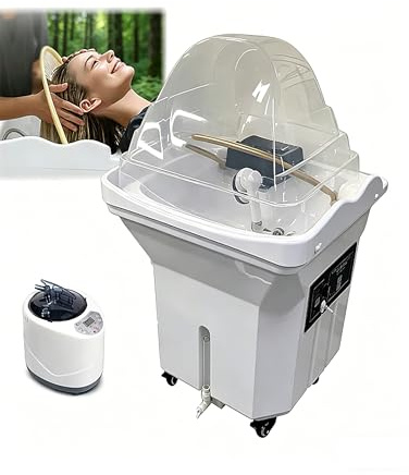 YCKJXSMA Head Spa Ausrüstung, Mobiles Waschbecken, Kopf Spa Ausrüstung mit Konstanttemperatur & 60L Tank, Japanischer Shampoo-Becken, für Kopfmassageliegen, Friseursalons & Kosmetikstudios