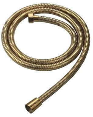 Tubo Doccia Tubo flessibile for doccia nero/argento/oro for portatile da bagno, raccordi for tubi dell'acqua, soffione di ricambio(Gold 2.0m)