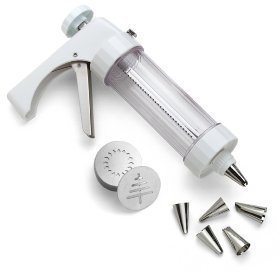 Kuhn Rikon – 2461 CLB Gun, für die Dekoration von Gebäck und Sweet Treats, inkl. 14 Disketten, Düsen und Mobile