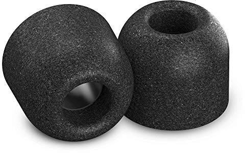 Comply Isolation Noise Cancelling Memory Foam Earphone Tips for Etymotic, Klipsch, Shure, Westone, LG HBS-1100 and More, Premium Replacement Noise Reducing Earbud Tips, Comfortable T-100 (Large) - Black, 3 Pair