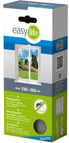 Insektenschutz Fliegengitter 130 x 150 cm weiss elastisch Fenstergitter