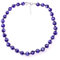 'Collier en verre Murano Millefiori DODICI – Bleu foncé – Argent