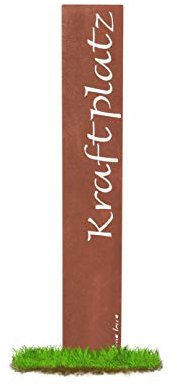 prima terra Kraftplatz Gartenstele Edelrost Stele Dekoration Gartendekoration Deko Garten H=120cm B=20cm