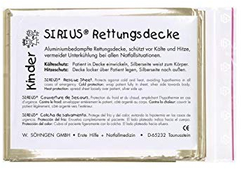 Söhngen Rettungsdecke Kinder Sirius Silber-Gold 160x120cm