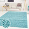 carpet city ayshaggy Shaggy Teppich Hochflor Langflor Einfarbig Uni Türkis Weich Flauschig Wohnzimmer, Größe: 150 x 150 cm Quadratisch csha-500-turkis-150x150