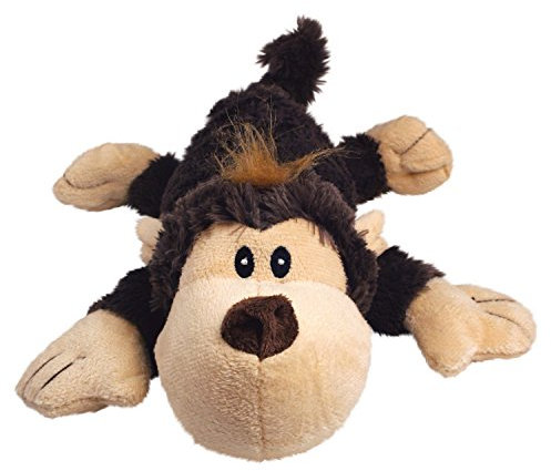 KONG Cozie Funky Monkey, Squeaky Plush Dog Toy, for Medium Dogs
