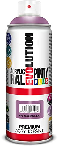 Pintyplus - Vernice spray Evolution RAL 4001, 400 ml, colore: rosso lilla