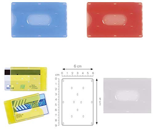 agendepoint.it - Porta tessere in plastica rigida 2 pezzi per carte di credito e tessera magnetica