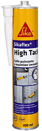 Sikaflex High Tack Blanc, Mastic colle haute performance à prise rapide multi matériaux, Mastic polyuréthane PU, 300ml