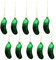 Geschenkestadl 10 x Weihnachtsgurke Glas Gurke Anhänger Baumschmuck Christmas Pickle Weihnachten