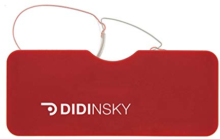DIDINSKY Lesebrille für Damen und Herren Transparent. Kompakte leichte randlose brillen. Brillengestelle für damen und herren. Lesehilfe Retro. Red +3.0 - LOUVRE
