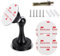 IGNPION Stainless Steel Magnetic Door Stopper Holder with Catch 3M Self Adhesive/Conceal Screws Mounted, Floor or Wall Mounted - Strong Magnet Design(Black)
