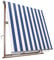 VERDELOOK Tenda da Sole Milos a Caduta avvolgibile con Braccetti 80 cm per ancoraggio, larghezza 2,5 m e altezza 2,5 m, bianco e blu