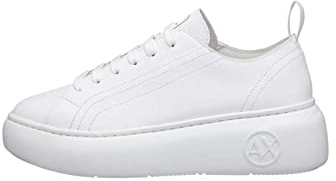 ARMANI EXCHANGE The Super Sneaker, Scarpe da ginnastica Donna, Optic White, 38 EU