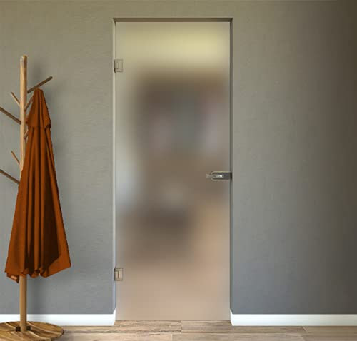 Porta battente interna vetro MISURA 82x212 montaggio su muro - SATINATO SX