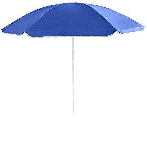 Out There! Blue 1.6m Garden Parasol Umbrella Sun Shade with Adjustable Height Tilt Function and UPF40+ Protection