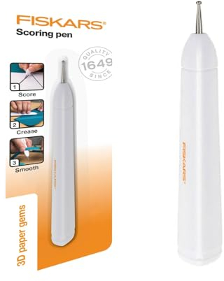 Fiskars Stylus Falzstift, Zur Erstellung von 3D-Formen, Gewicht: 40 g, Kunststoff, Weiß, 1059569