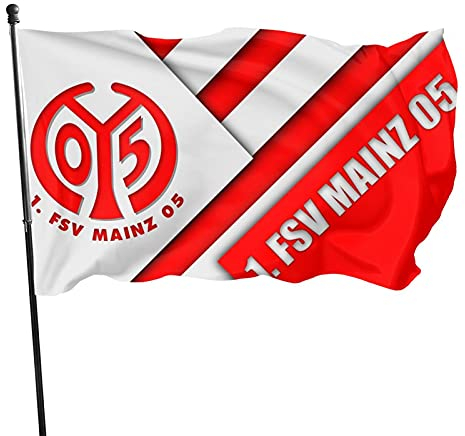 1.F-Sv Ma-Inz 05 Familienfahne Gartenflagge Gartenflagge bedruckt Willkommens-Partyfahne Dekofahnen Wettkampffahnen
