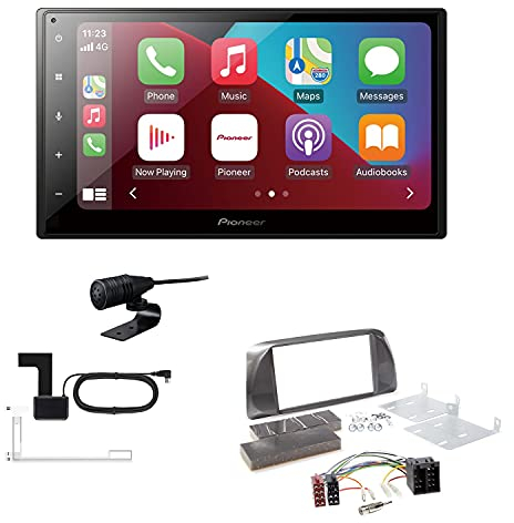 Pioneer SPH-DA160DAB 2-DIN Autoradio CarPlay Android Auto Bluetooth DAB USB passend für Alfa Romeo Giulietta 2010-2014 Silber