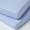 HOMESCAPES 2er-Set Spannbettlaken für Babybett 60x120 cm blau, Kinder-Spannbetttuch, 100% ägyptische Baumwolle