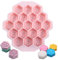 Wabenform Silikon Bienen Weiche Silikonform Biene Silikon Formen 3D Bienenwaben Silikonform Honigwaben Eiswürfel Formen mit 19 Mulden für DIY Kuchen Muffins Kekse Süßigkeiten Seife Schokolade Rosa