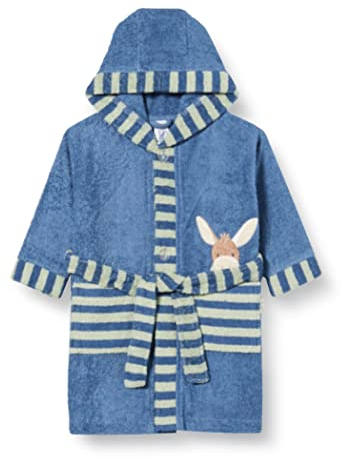 Sterntaler Unisex Baby Bademantel Emmilius,mittelblau,86/92 EU