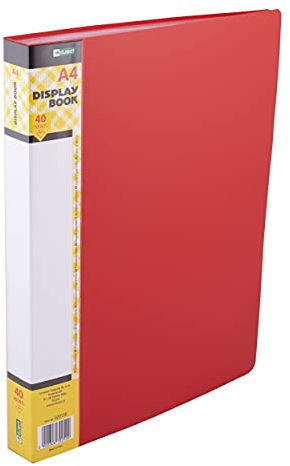 D.RECT Sichtbuch PP A4 |40 Hüllen | Sichtmappe | Solid | Präsentationsordner | Angebotsmappen |Rot