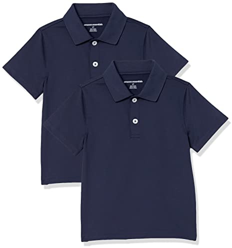 Amazon Essentials Kleinkind Jungen Active Performance Poloshirt, 2er Pack, Navy, 3T