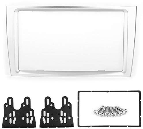 Marco estéreo para Coche, Dioche 7 Pulgadas 2Din Car DVD Radio Fascia Marco GPS Player Mount se Adapta a 308/408 (Plata)