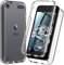 Schutzhülle für iPod Touch 7. / 6. / 5. Generation, stoßfeste Silikonhülle [mit eingebautem Displayschutz] Ganzkörper-Schutzhülle für iPod Touch 7/6/5 (transparent)