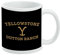 Yellowstone TV Show Dutton Ranch Taza de café de cerámica, tazas de regalo novedosas para café, té y bebidas calientes, 11 onzas, color blanco