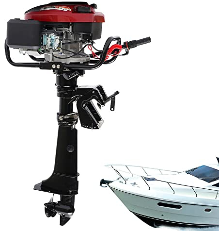 Benzin Außenbordmotor 4-Takt 7 PS Außenbordmotor Bootsmotor Außenborder 196 CC luftgekühlt TCI Handstart Schlauchboot Motorboot kleiner Yachtmotor kann 4 Personen befördern