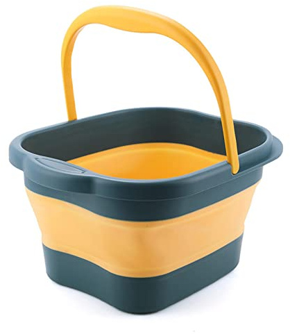 Appoo Bain Pieds Pliable - Seau Massage Pliable pour Pieds avec poignée,Spa pour Les Pieds Pliable Anti-Stress, Seau Pliable Grand Seau Baignoire pour Les Pieds Plateau Bain