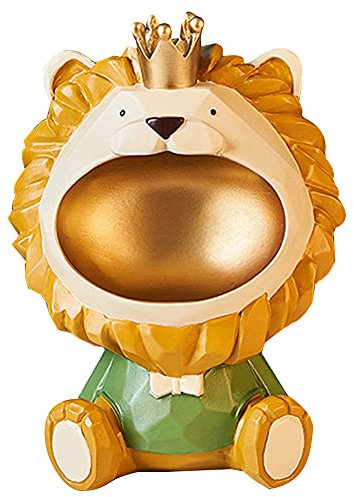Duendhd Nordisch Modern Kreativ Kleiner LöWe Statue Hauseingang SchlüSsel Lagerraum Schreibtisch Dekoration Dekoration (GrüN)