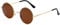 JoXiGo Sunglasses Mens Women Polarised UV400 Protection - Retro Round Classic Metal Frame (Brown)