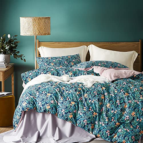 Nyescasa Bohemian Bettwäsche 135x200cm 2 Teilig Boho Bettwäsche-Set Renforce Vintage Blumen Muster Wendebettwäsche Weich Mikrofaser Bettbezug mit Reißverschluss und Kissenbezug 80x80cm Einzelbett