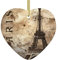 Paris Eiffelturm Druck Personalisierte Weihnachtskugel Keramik Weihnachten Hängende Ornament Weihnachtsbaum Dekoration Für Freund Freundin Frau Xmas Geschenke
