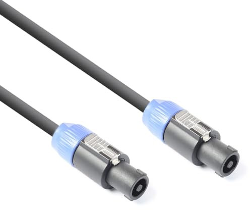 PD Connex CX26-20 NL2 Speakon Speaker Cable, 2-Pole 2.5mm Professional Audio Lead with Metal Connectors and Cable Tie – Ideal for Live Sound Setups and Installations – 20 Metres