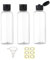 Apstaqeoo 3PCS 200ML Plastic Travel Bottles with Flip Cap Empty Squeeze Bottles Transparent Refillable Travel Container with Funnel & Label for Liquids Lotion Shampoo Toiletries Makeup Cosmetic