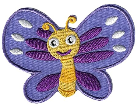 Catch the Patch Schmetterling Aufnäher zum Aufbügeln 6,5 x 4,8 cm Bügelbild für Kinder Mädchen mit Lieblingstier Insekt, Bügelpatch Patches Bügelflicken