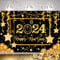 AOLOA 2024 Neujahr Banner, Extra Große 2024 Happy New Year Banner, Schwarz Gold 2024 Silvester Deko, Neues Jahr Schild Poster Hintergrund Dekorationen für Neujahrsdeko Silvesterparty Drinnen Draußen